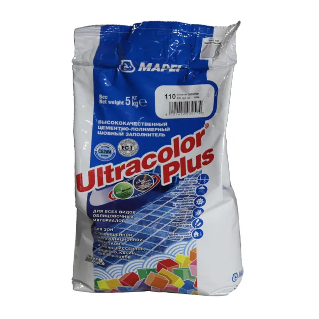 Затирка швов цементная Mapei Ultracolor Plus №110 Манхетен 2000 5кг
