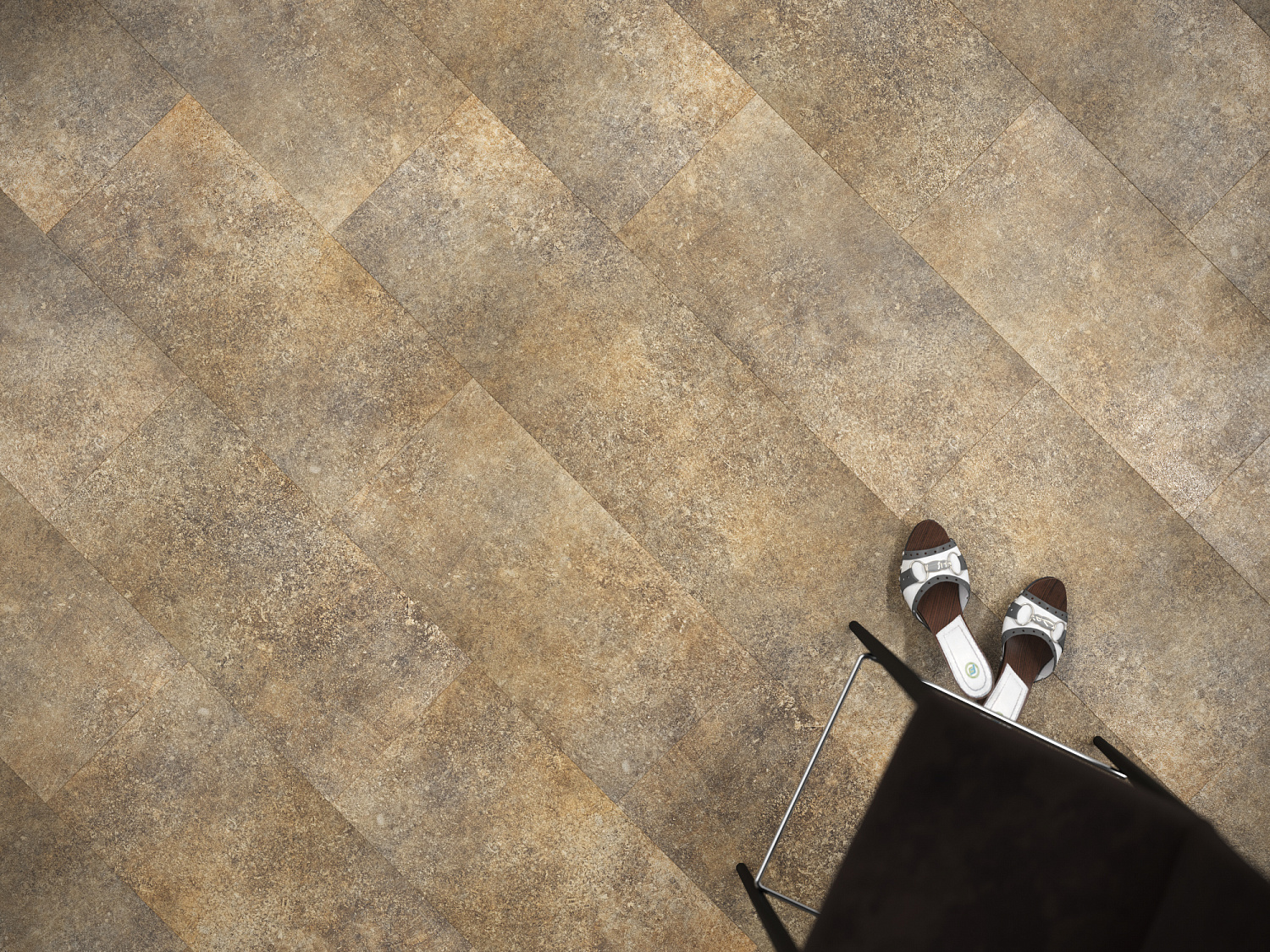 Кварцвиниловая плитка клеевая Fine Floor Stone FF-1458 Шато Де Фуа