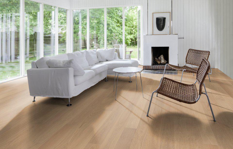 Паркетная доска Upofloor Ambient Oak 4 Grand 138 Brushed White Oiled